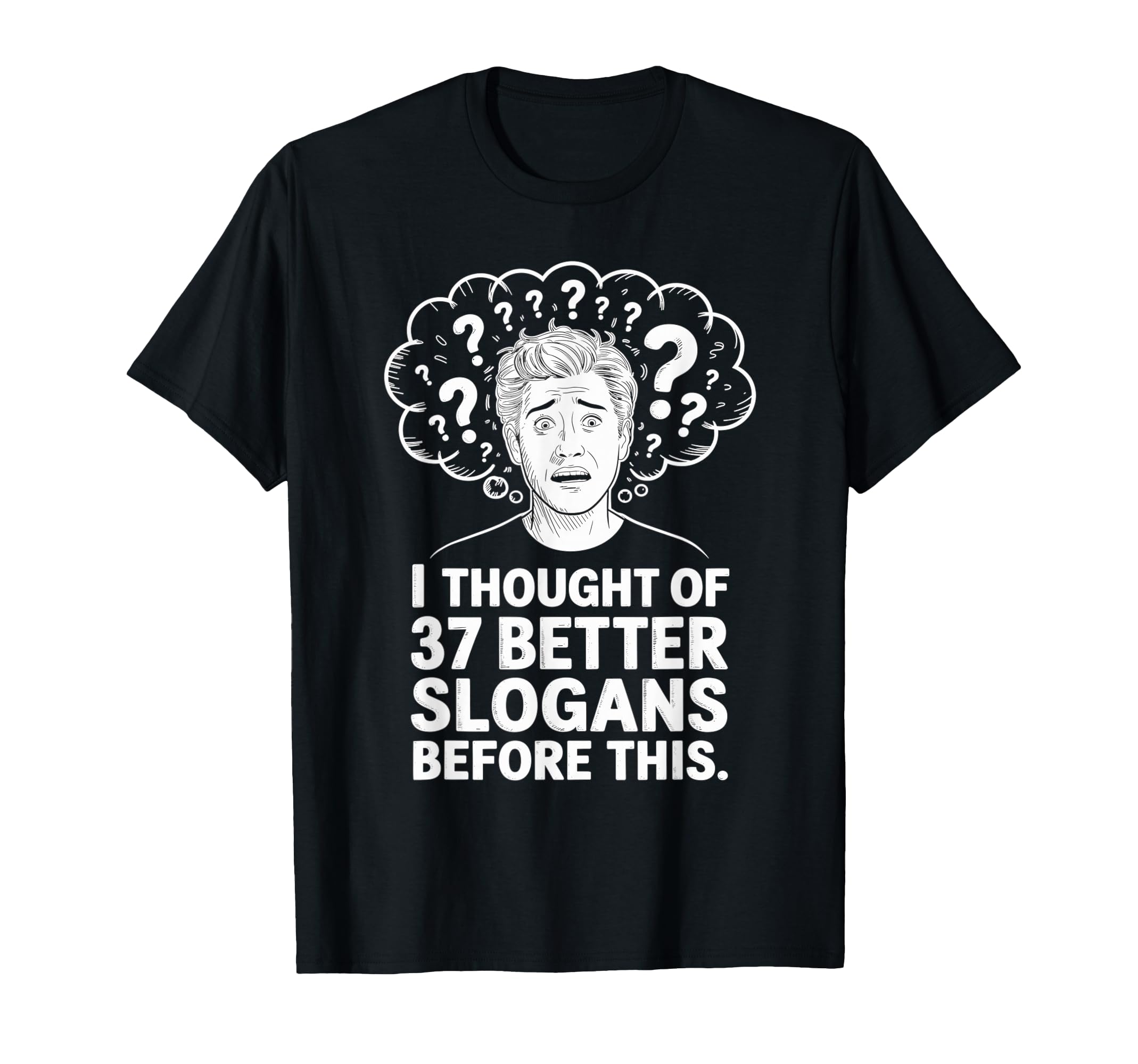 Overthinker Thought Bubble Chaos T-Shirt - Minimalist Print Men Women - T-Shirt, Sweatshirt, Hoodie