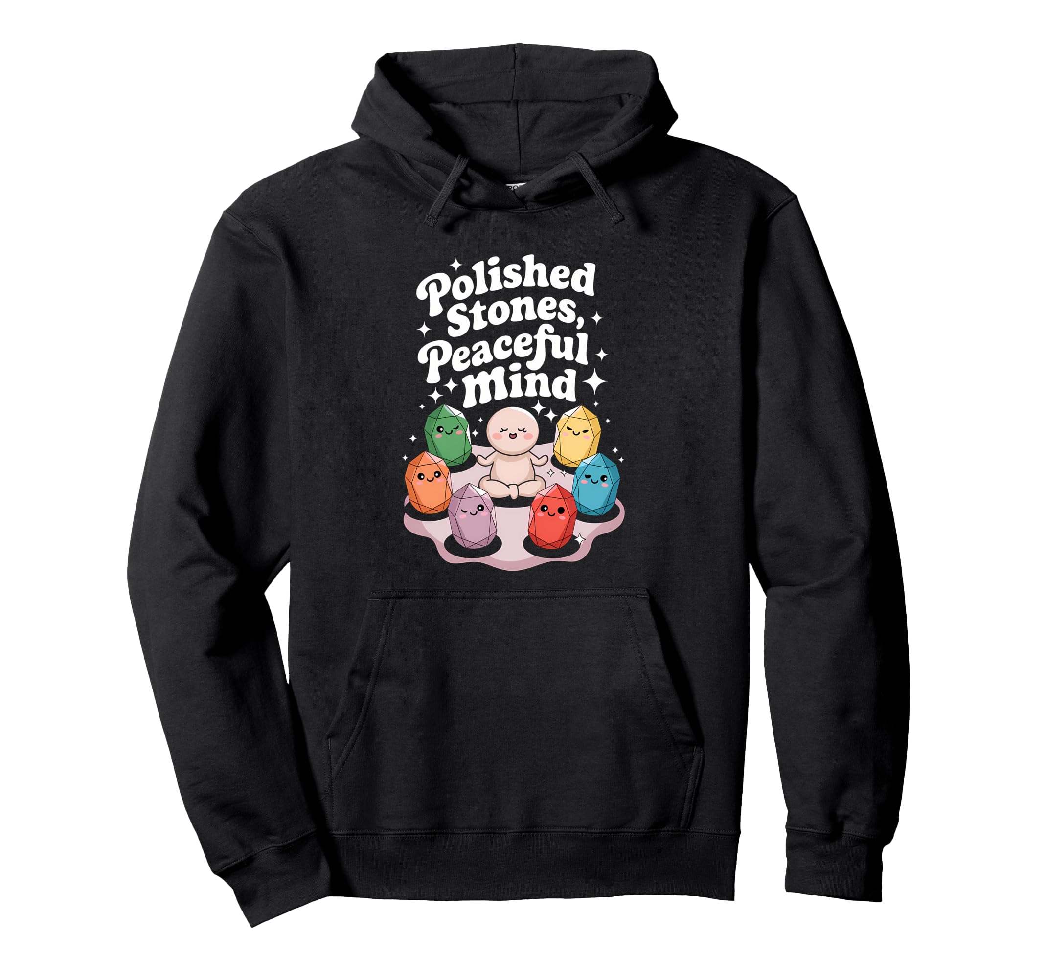 Healing Stone Crystals Energy Spiritual Hoodie - Unique Graphic Unisex - T-Shirt, Sweatshirt, Hoodie