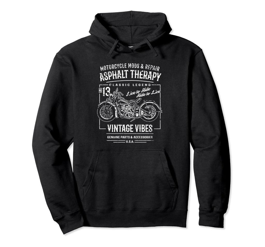 Motorcycle Distressed Hoodie - Unique Graphic for Adults - T-Shirt, Sweatshirt, Hoodie