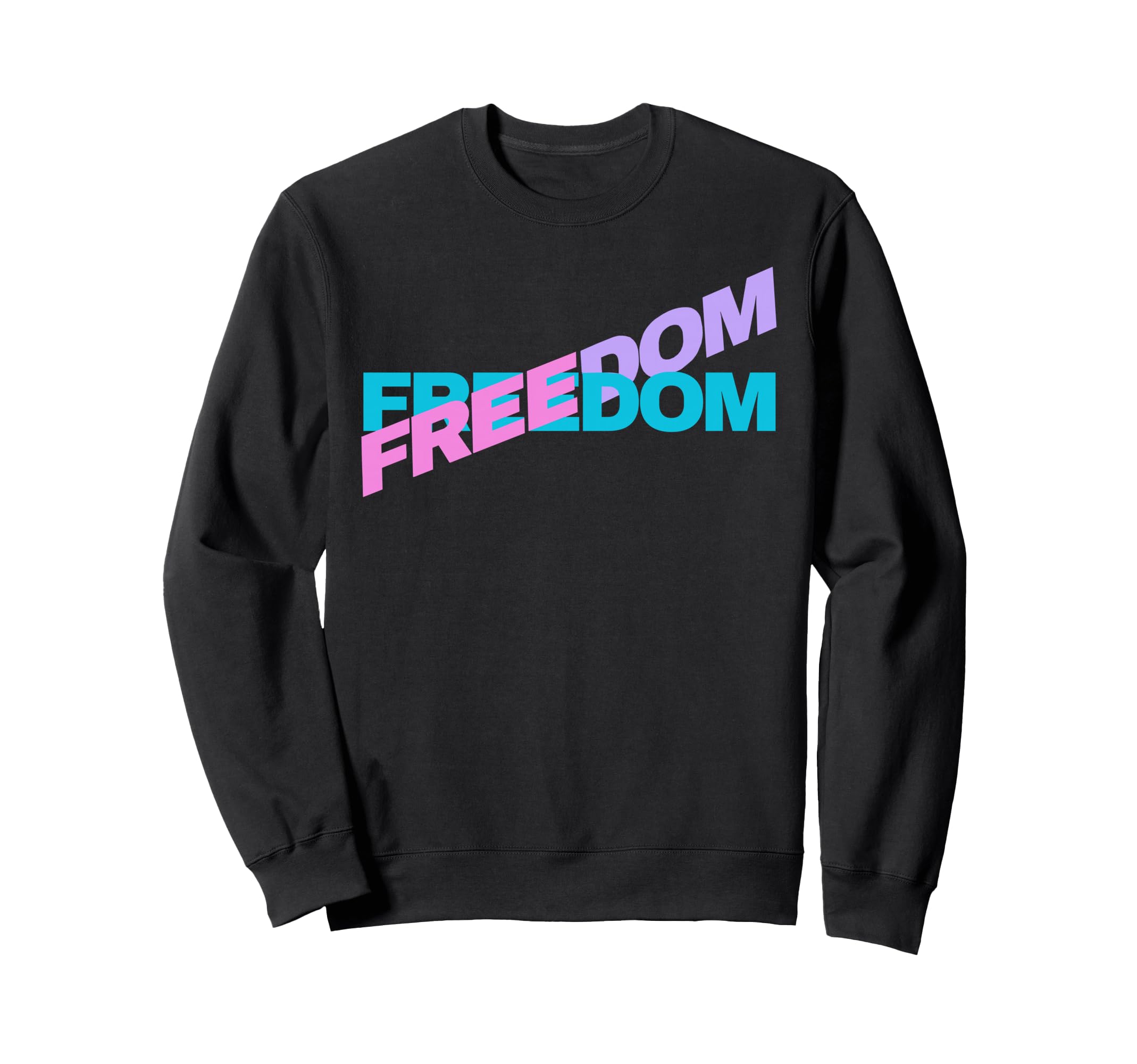 Freedom Typography Patriotic Sweatshirt - Casual Everyday Wear for Adults - T-Shirt, Sweatshirt, Hoodie