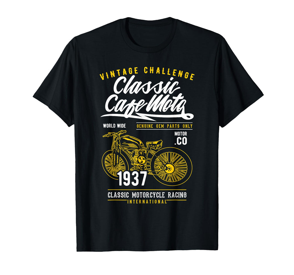 Cafe Racer Motorcycle T-Shirt - Custom Art Print Men Women - T-Shirt, Sweatshirt, Hoodie