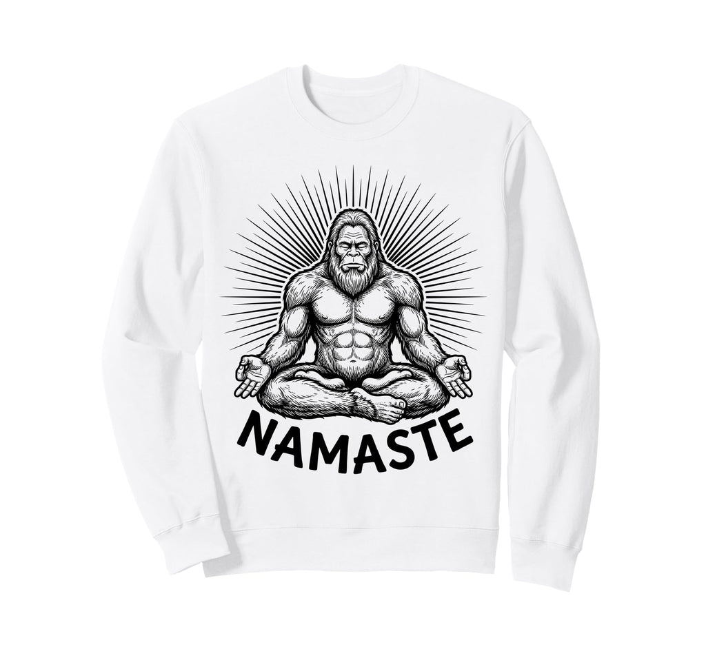 Yoga Meditation Sasquatch Lotus Sweatshirt - Custom Art Print Men Women - T-Shirt, Sweatshirt, Hoodie