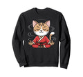 Zen Cat Meditation Kawaii Calm Sweatshirt - Custom Art Print Men Women - T-Shirt, Sweatshirt, Hoodie