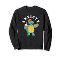 Anxiety Turtle Funny Mental Health Sweatshirt - Minimalist Print Men Women - T-Shirt, Sweatshirt, Hoodie