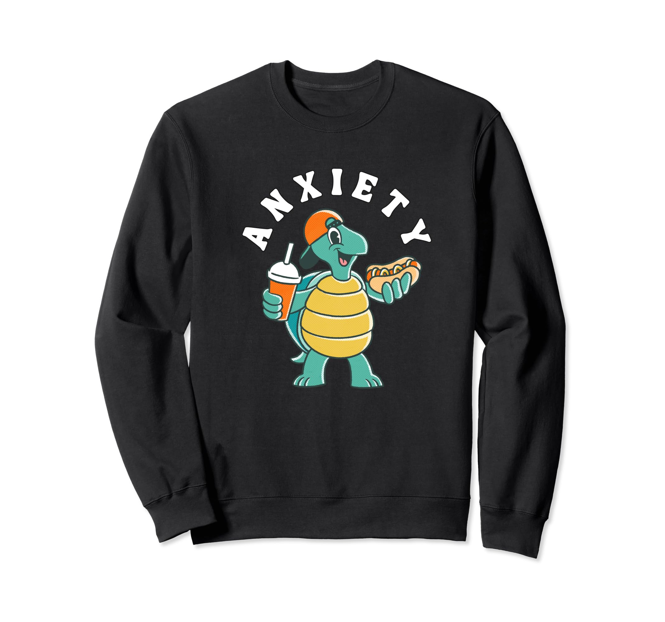 Anxiety Turtle Funny Mental Health Sweatshirt - Minimalist Print Men Women - T-Shirt, Sweatshirt, Hoodie