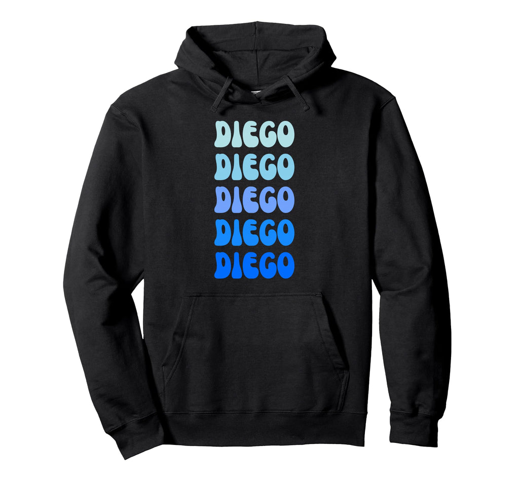 Diego Name Stack Hoodie - Minimalist Print for Adults - T-Shirt, Sweatshirt, Hoodie