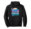 Cavalier King Charles Spaniel Synthwave Hoodie - Unique Graphic Unisex - T-Shirt, Sweatshirt, Hoodie