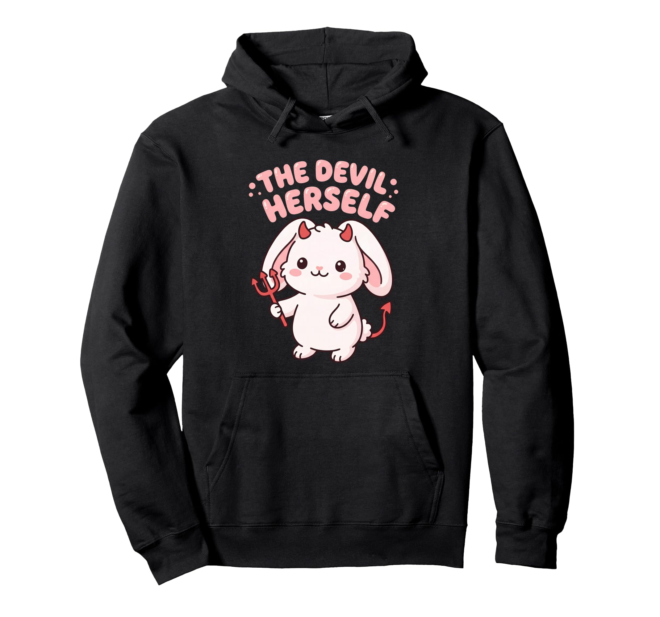 Devil Herself Occult Dark Feminine Hoodie - Fun Novelty Design Unisex - T-Shirt, Sweatshirt, Hoodie