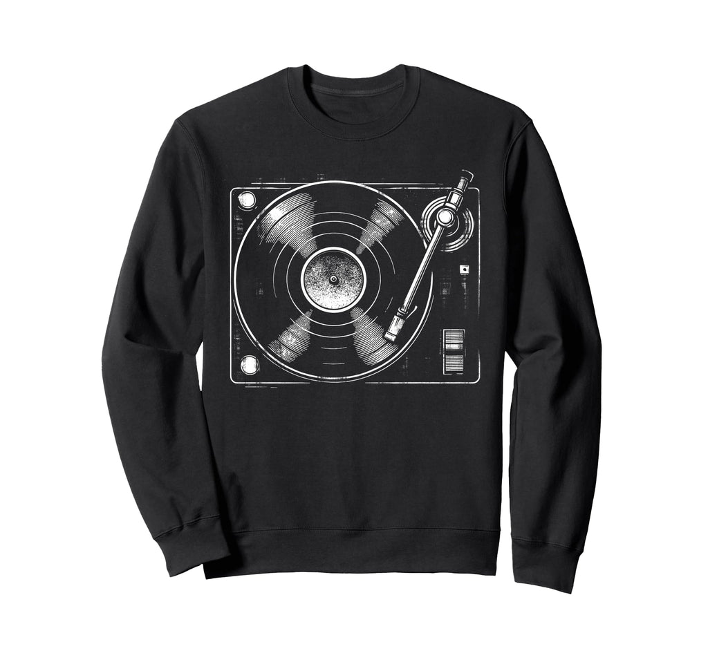 Turntable Audio Lp Vinyl Record Player Sweatshirt - Custom Art Print Unisex - T-Shirt, Sweatshirt, Hoodie