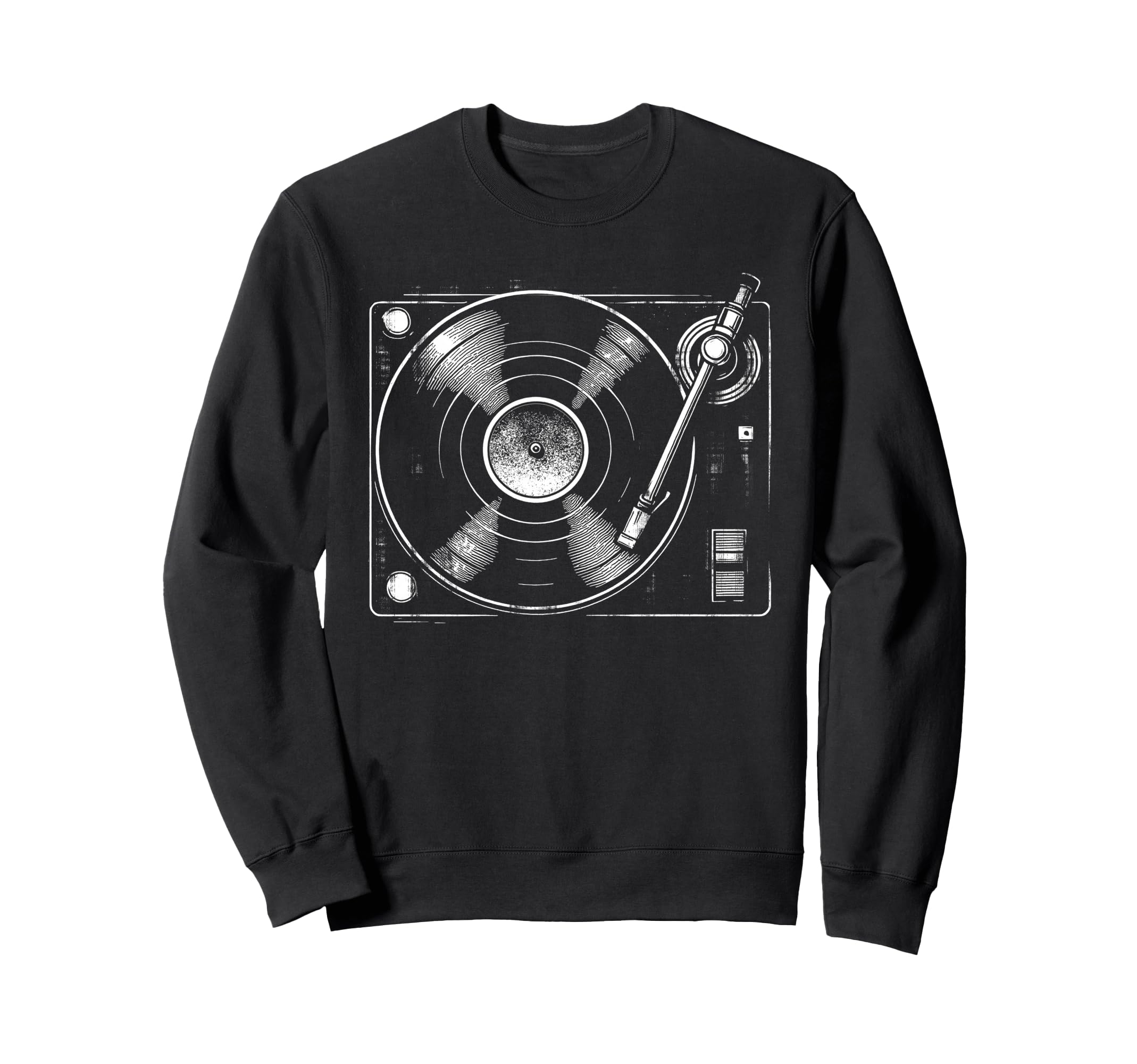 Turntable Audio Lp Vinyl Record Player Sweatshirt - Custom Art Print Unisex - T-Shirt, Sweatshirt, Hoodie