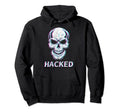 Glitch Skull Musician Skeleton Party Hoodie - Casual Everyday Wear Unisex - T-Shirt, Sweatshirt, Hoodie