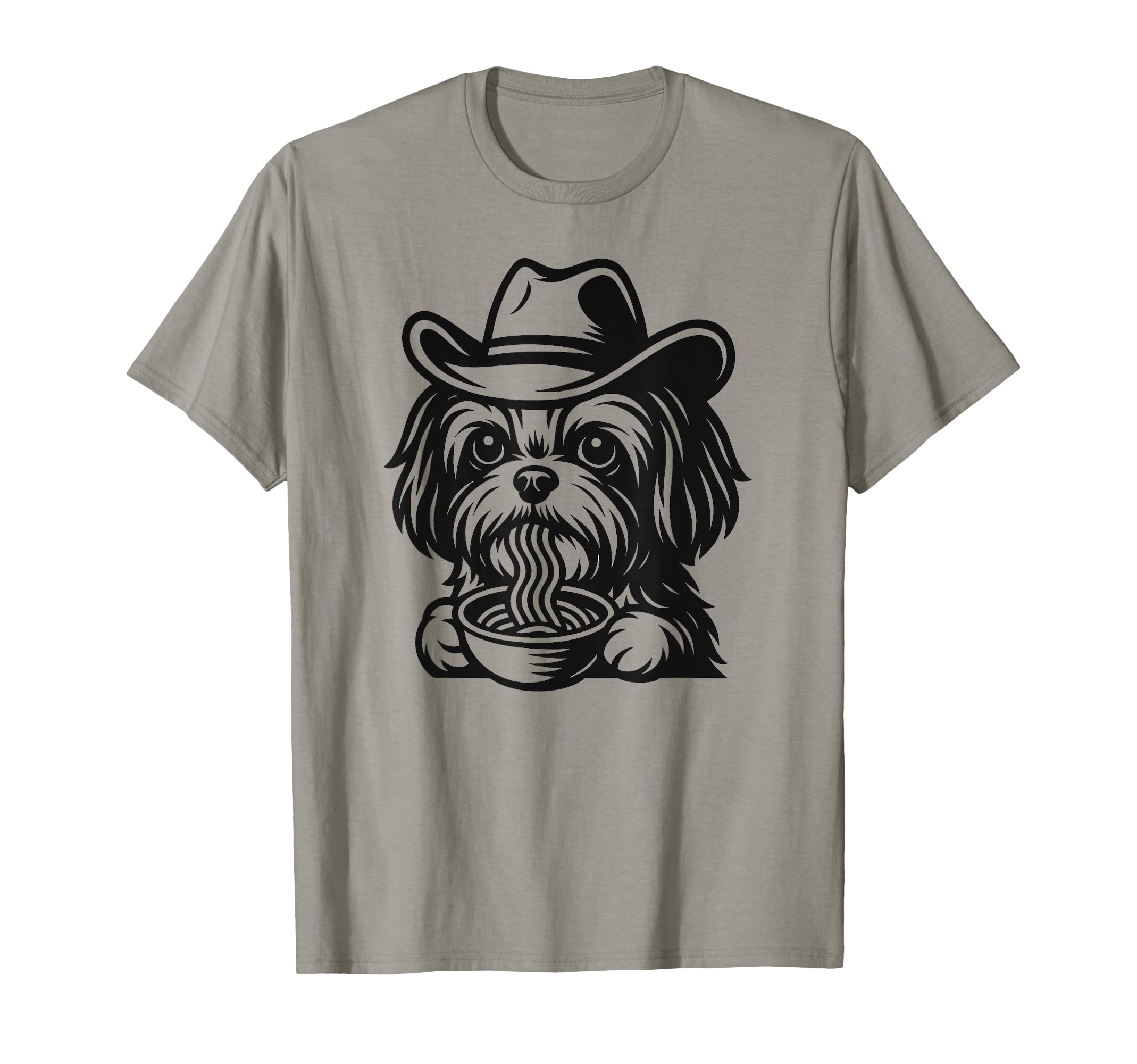 Shih Tzu Eating Ramen Noodles Japanese T-Shirt - Unique Graphic Unisex - T-Shirt, Sweatshirt, Hoodie