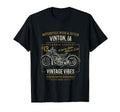 Vinton Ia Usa Motorcycle T-Shirt - Minimalist Print Unisex - T-Shirt, Sweatshirt, Hoodie
