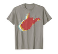 Usa State Map West Virginia T-Shirt - Custom Art Print Unisex - T-Shirt, Sweatshirt, Hoodie
