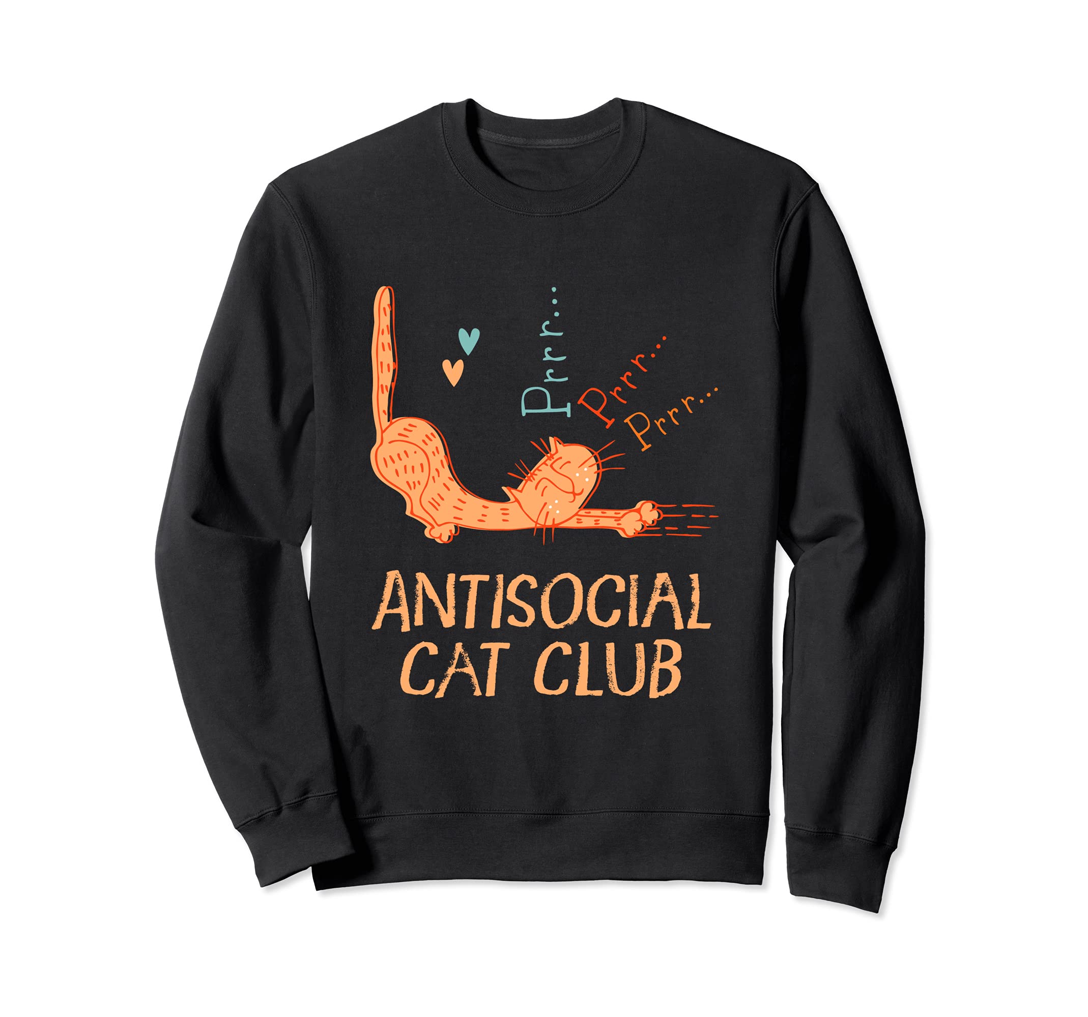 Antisocial Cat Club Introvert Cat Sweatshirt - Trendy Graphic Men Women - T-Shirt, Sweatshirt, Hoodie