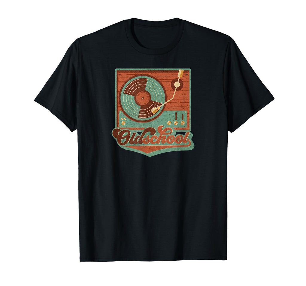 Vinyl Record Old School T-Shirt - Minimalist Print Men Women - T-Shirt, Sweatshirt, Hoodie