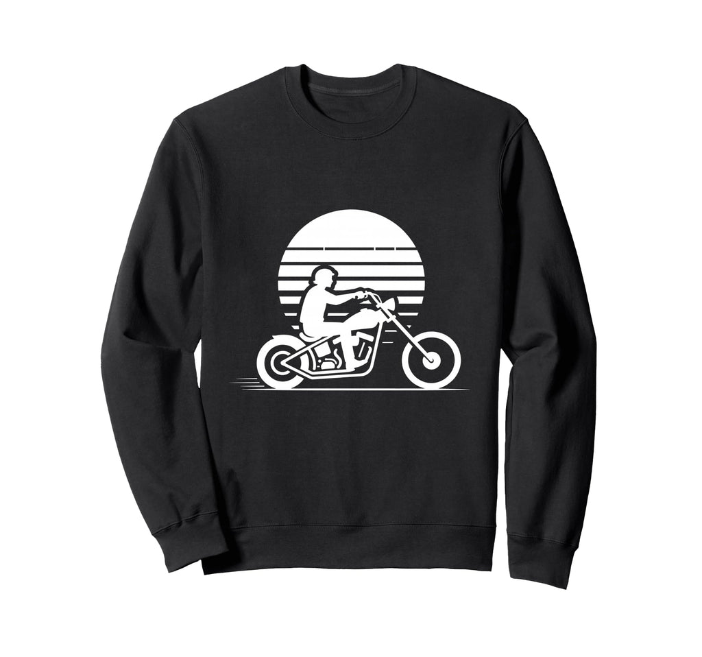 Motorcycle Sunset Silhouette Sweatshirt - Casual Everyday Wear Men Women - T-Shirt, Sweatshirt, Hoodie