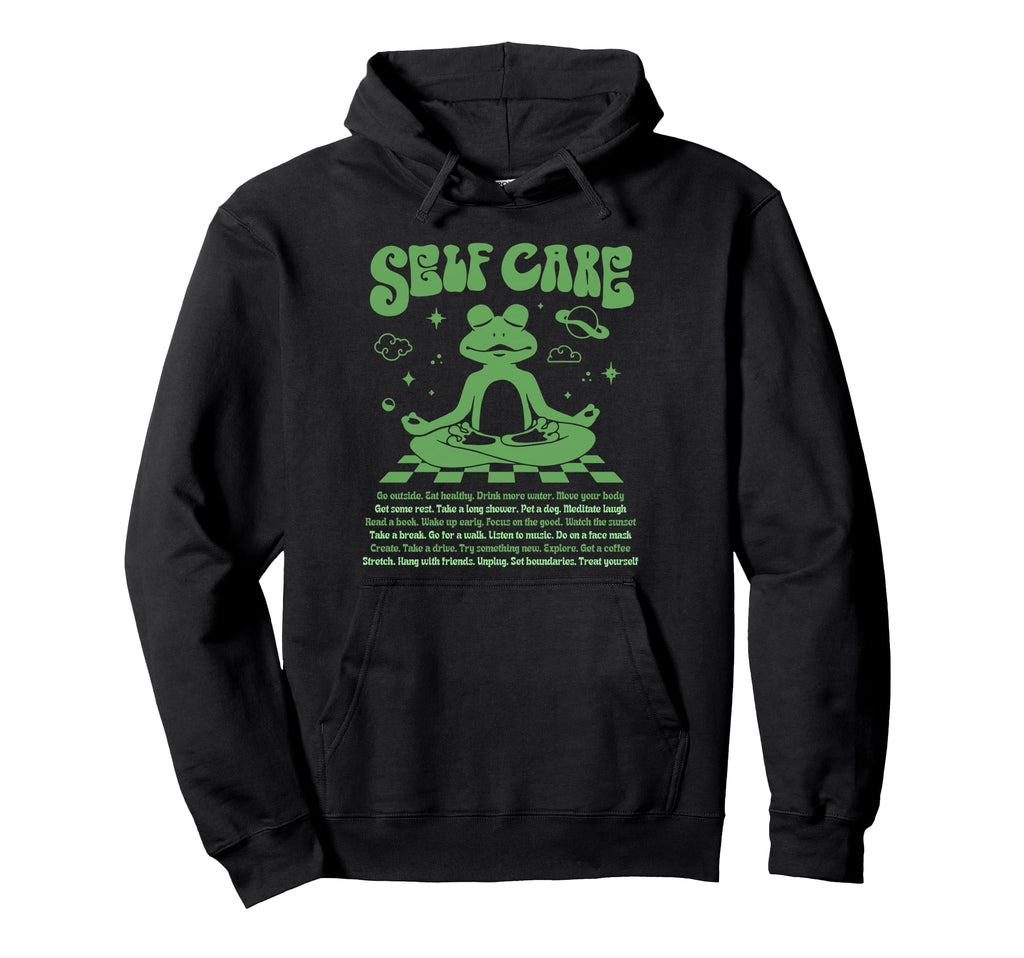 Self Care Positive Aesthetic Self Hoodie - Aesthetic Graphic for Adults - T-Shirt, Sweatshirt, Hoodie