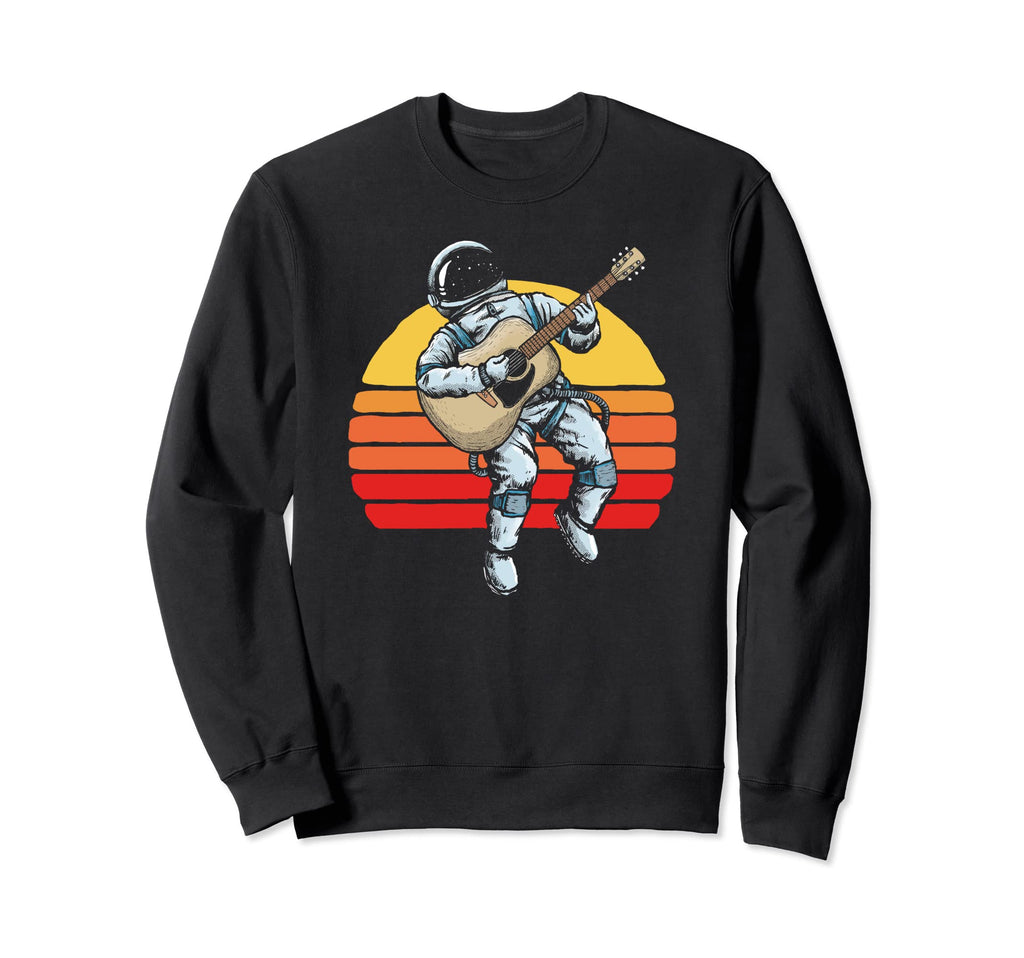 Spaceman Acoustic Guitar Music Sweatshirt - Fun Novelty Design Unisex - T-Shirt, Sweatshirt, Hoodie