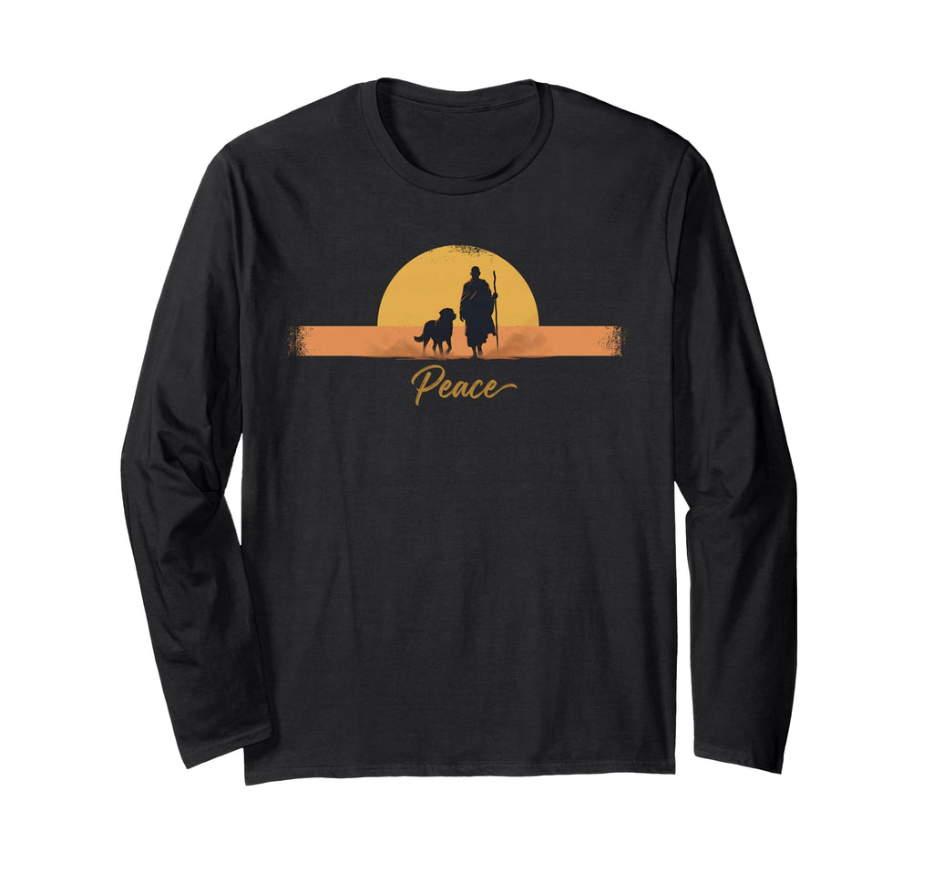 Peace Minimalist Zen Art Walk Peace T-Shirt - Aesthetic Graphic for Adults - T-Shirt, Sweatshirt, Hoodie