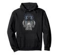 Black Great Dane Wearing Motorcycle Hoodie - Fun Novelty Design Men Women - T-Shirt, Sweatshirt, Hoodie
