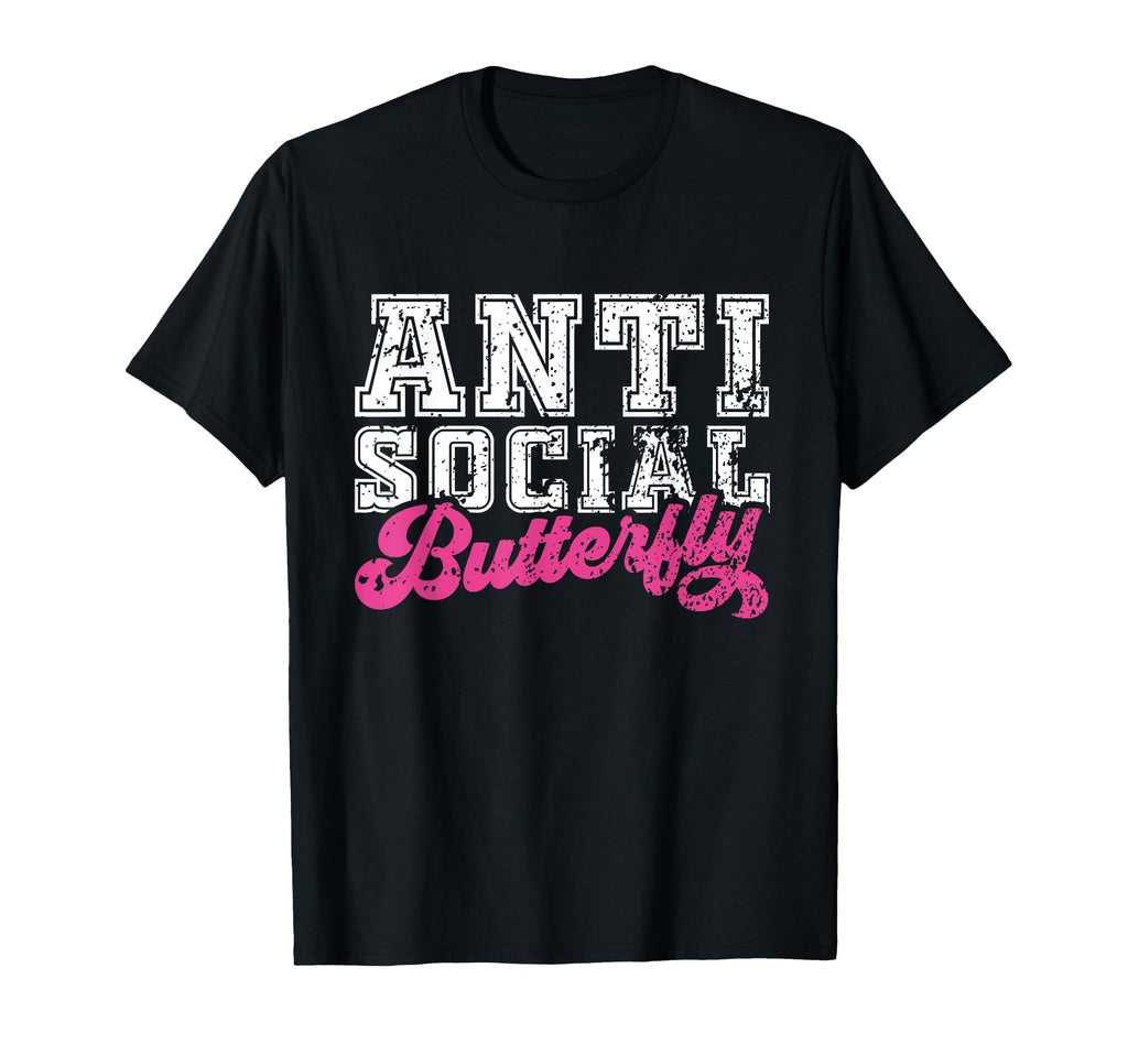 Anti Social Butterfly Introverted And T-Shirt - Graphic Print Men Women - T-Shirt, Sweatshirt, Hoodie