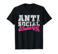 Anti Social Butterfly Introverted And T-Shirt - Graphic Print Men Women - T-Shirt, Sweatshirt, Hoodie