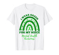 I Wear Green My Niece Rainbow Mental T-Shirt - Minimalist Print Men Women - T-Shirt, Sweatshirt, Hoodie