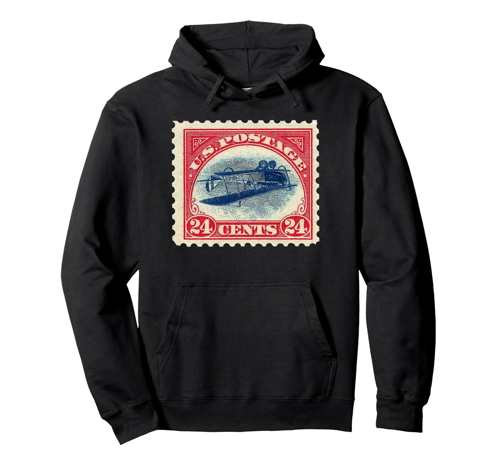 1900S Upside Down Jenny Postage Stamp Hoodie - Trendy Graphic for Adults - T-Shirt, Sweatshirt, Hoodie