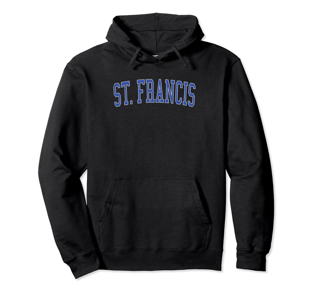 St Francis Mn Distressed Blue Varsity Hoodie - Aesthetic Graphic Men Women - T-Shirt, Sweatshirt, Hoodie