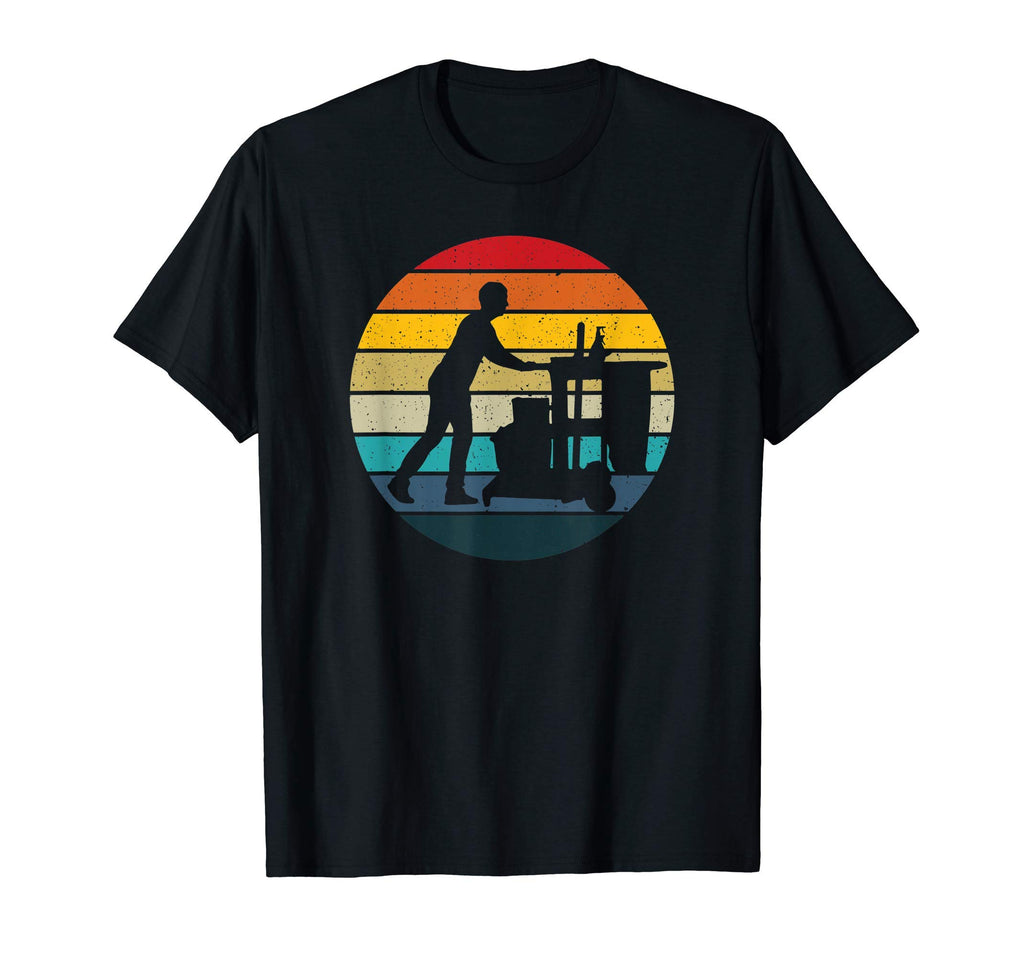 Janitor Sunset School Custodian Janitor T-Shirt - Unique Graphic Unisex - T-Shirt, Sweatshirt, Hoodie