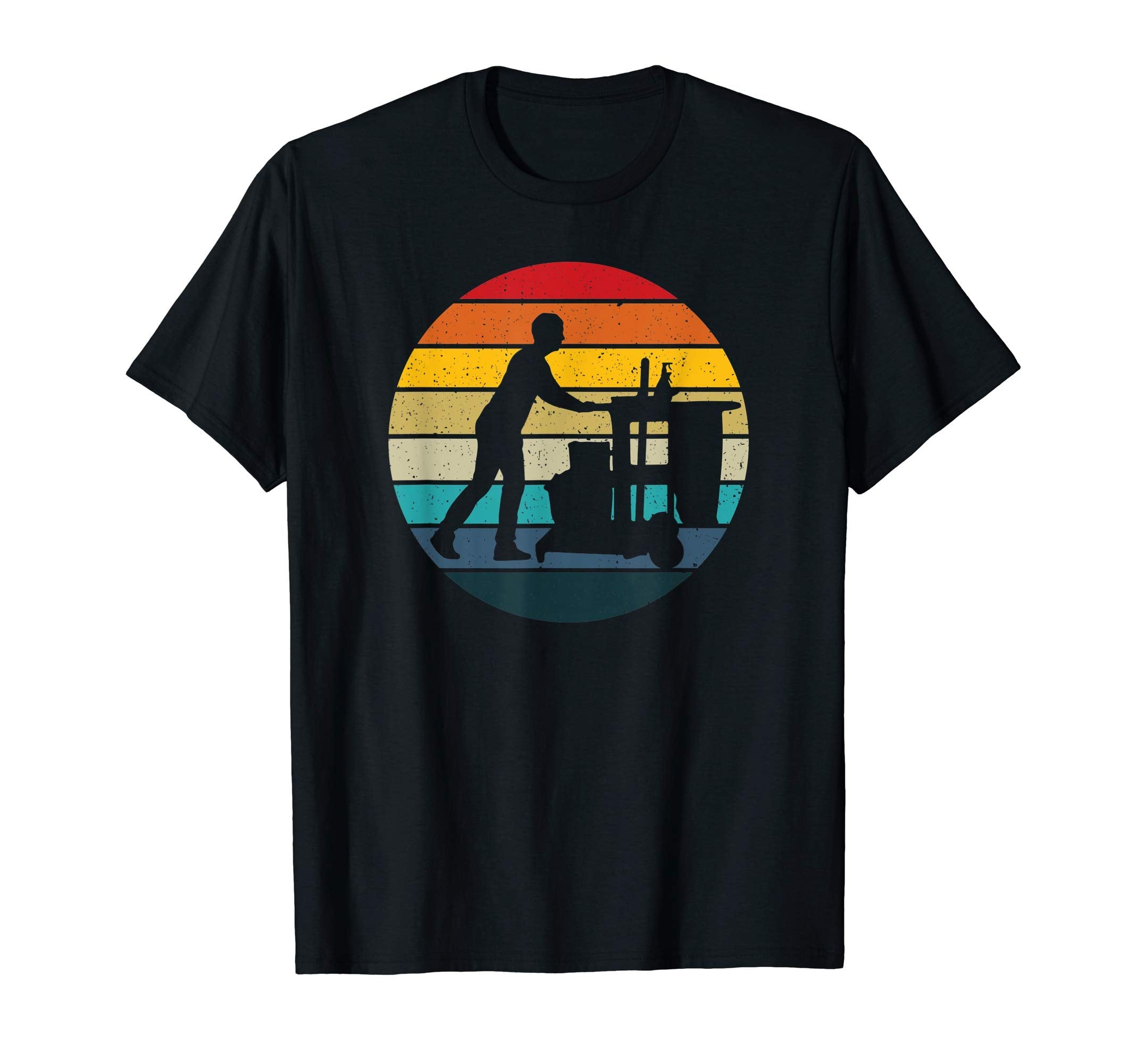 Janitor Sunset School Custodian Janitor T-Shirt - Unique Graphic Unisex - T-Shirt, Sweatshirt, Hoodie