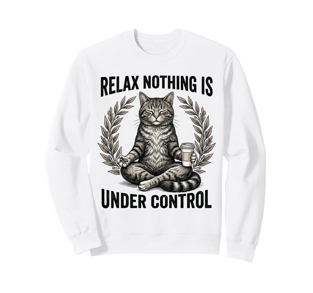 Relax Nothing Is Under Control Yoga Sweatshirt - Graphic Print Unisex - T-Shirt, Sweatshirt, Hoodie