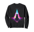 Synthwave Cat Samurai Mediation Sweatshirt - Custom Art Print for Adults - T-Shirt, Sweatshirt, Hoodie