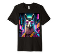 Japanese Vaporwave Lama 80S Synthwave T-Shirt - Custom Art Print Unisex - T-Shirt, Sweatshirt, Hoodie