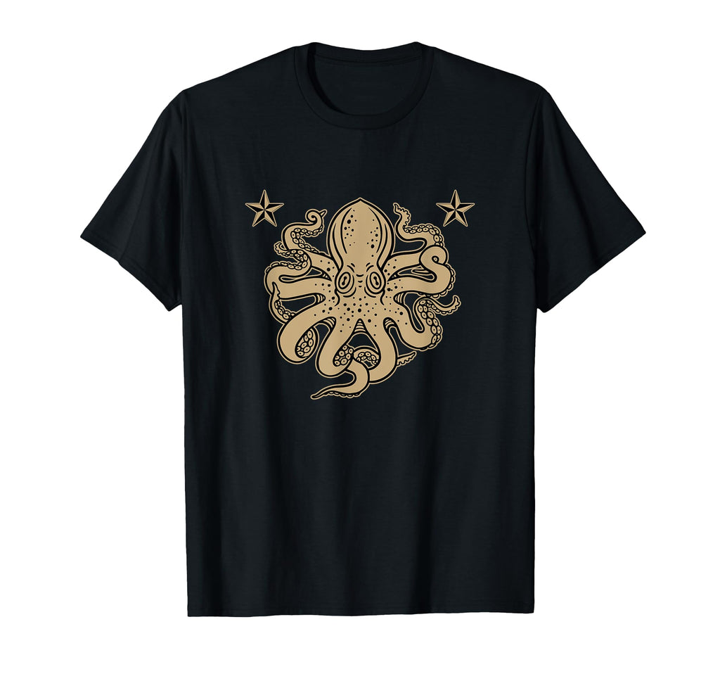 Octopus American Traditional Tattoo T-Shirt - Fun Novelty Design Men Women - T-Shirt, Sweatshirt, Hoodie