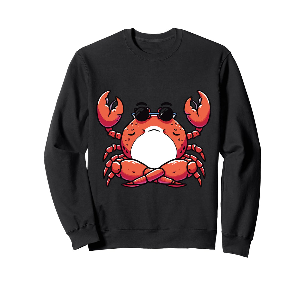 Meditation Crab Yoga Pose Relaxing Sweatshirt - Trendy Graphic for Adults - T-Shirt, Sweatshirt, Hoodie