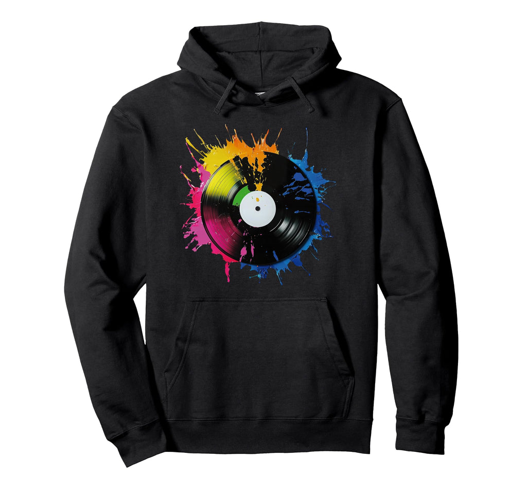 Music Lover Dj Turntable Vinyl Record Hoodie - Novelty Apparel for Adults - T-Shirt, Sweatshirt, Hoodie
