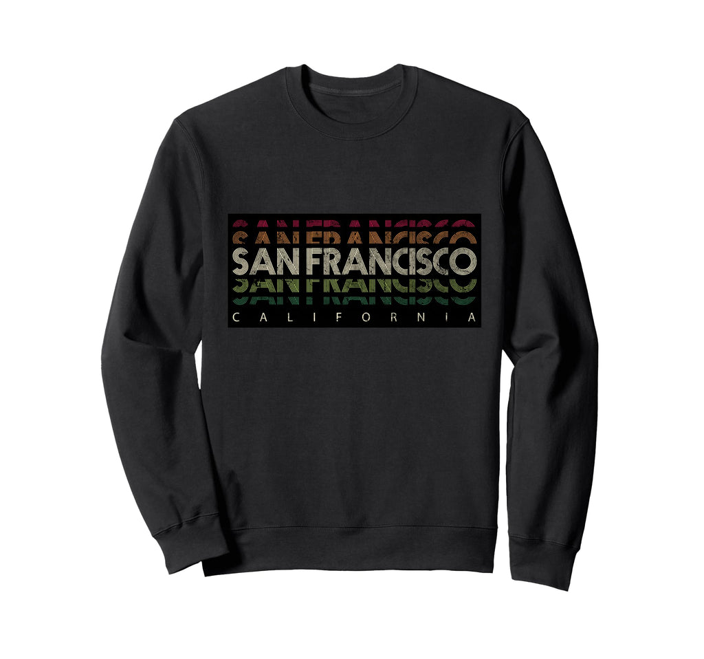 Coool San Francisco California Sunset Sweatshirt - Trendy Graphic Unisex - T-Shirt, Sweatshirt, Hoodie