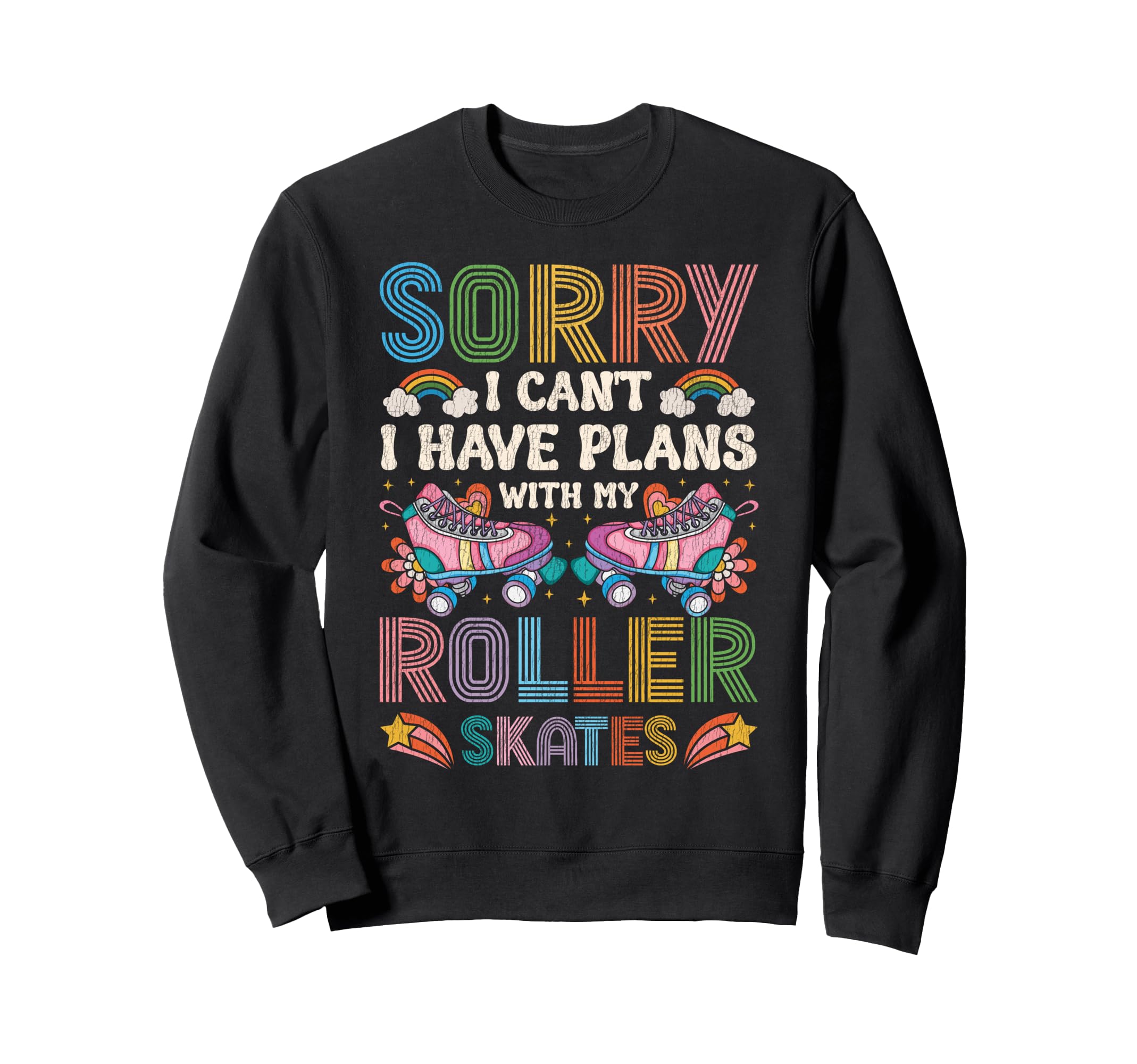 Roller Skating Skate 1970S Sorry Sweatshirt - Minimalist Print for Adults - T-Shirt, Sweatshirt, Hoodie