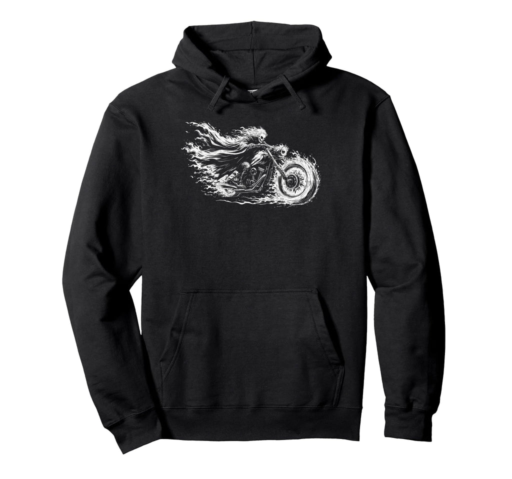 Skeleton Biker Motorcycling Riding Lover Hoodie - Custom Art Print Unisex - T-Shirt, Sweatshirt, Hoodie