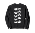 Ootd Wavy Text Sweatshirt - Unique Graphic for Adults - T-Shirt, Sweatshirt, Hoodie