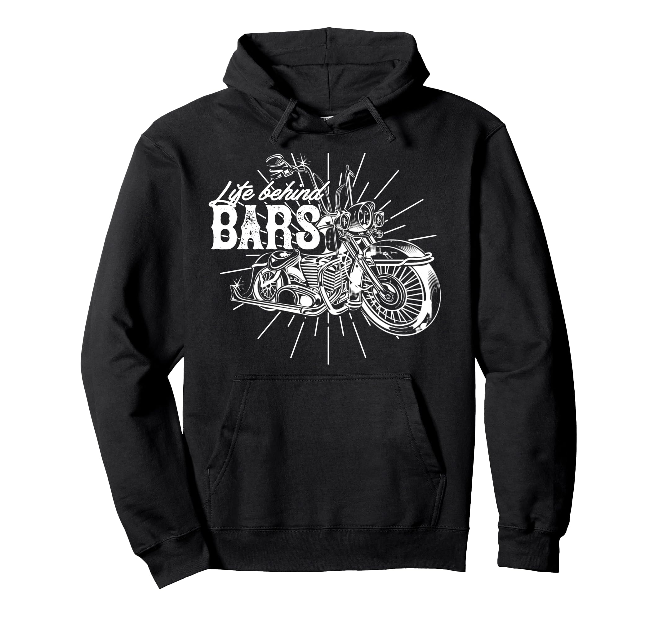 Life Behind Bars Ape Hangers Motorcycle Hoodie - Custom Art Print Unisex - T-Shirt, Sweatshirt, Hoodie