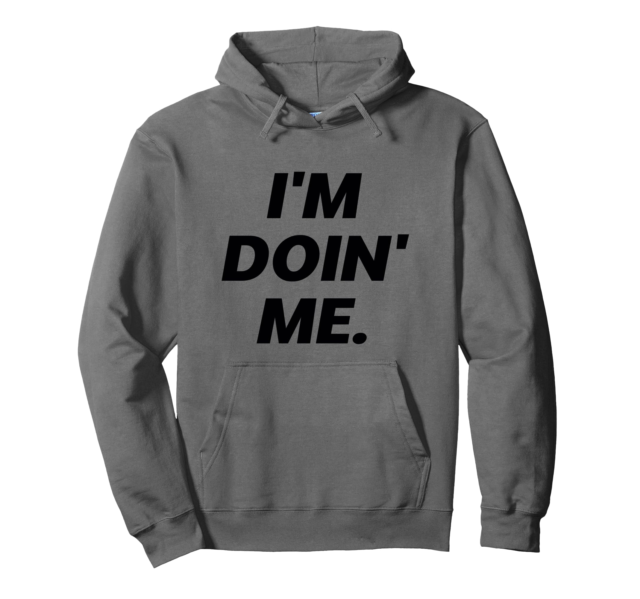 Im Doing Me Self Care Large Bold Black Hoodie - Graphic Print Men Women - T-Shirt, Sweatshirt, Hoodie