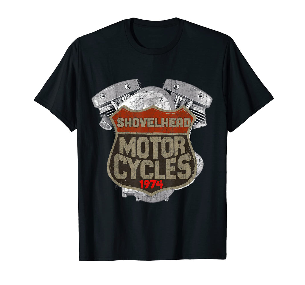 1974 Shovelhead Motorcycle T-Shirt - Fun Novelty Design for Adults - T-Shirt, Sweatshirt, Hoodie