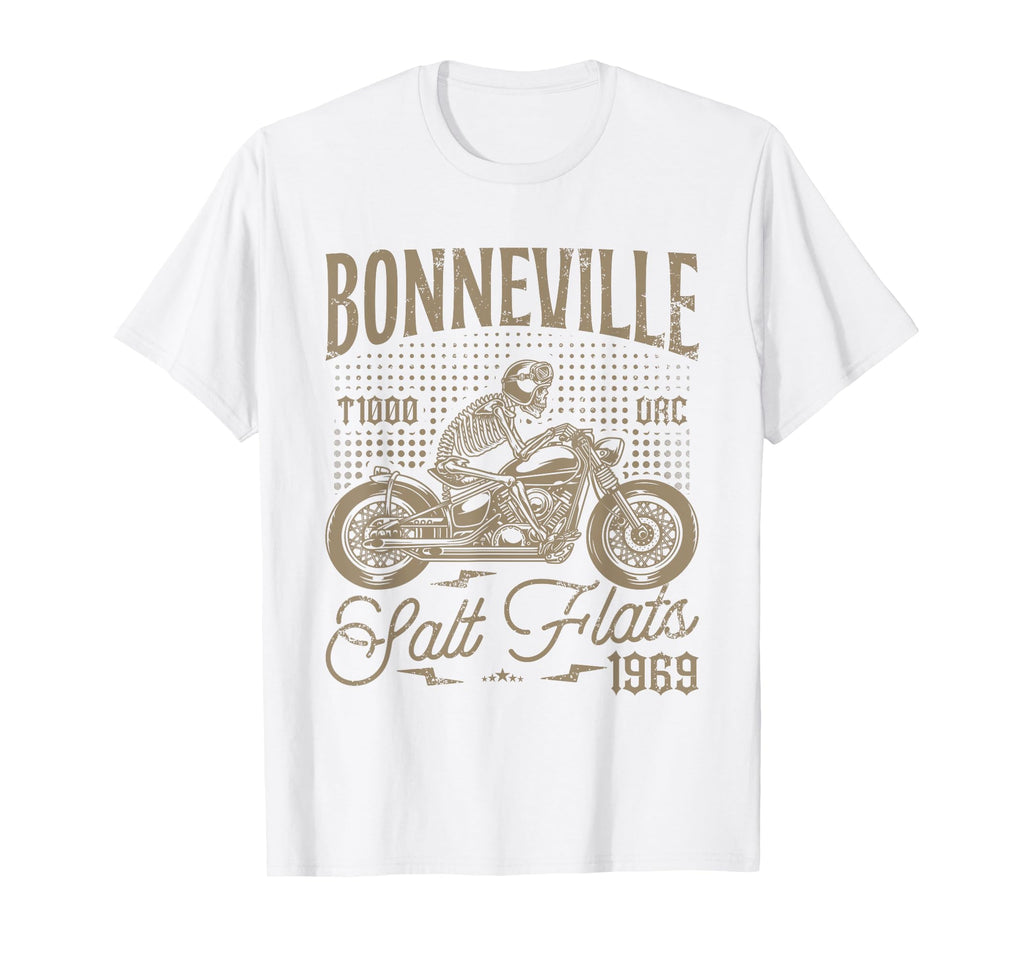 Bonneville Salt Flats Motorcycle T-Shirt - Fun Novelty Design Men Women - T-Shirt, Sweatshirt, Hoodie