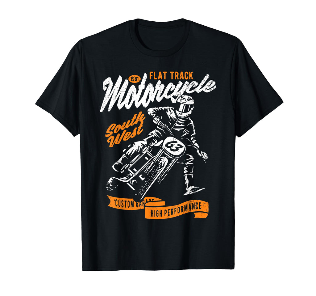 Flat Track Motorcycle Race T-Shirt - Casual Everyday Wear Unisex - T-Shirt, Sweatshirt, Hoodie