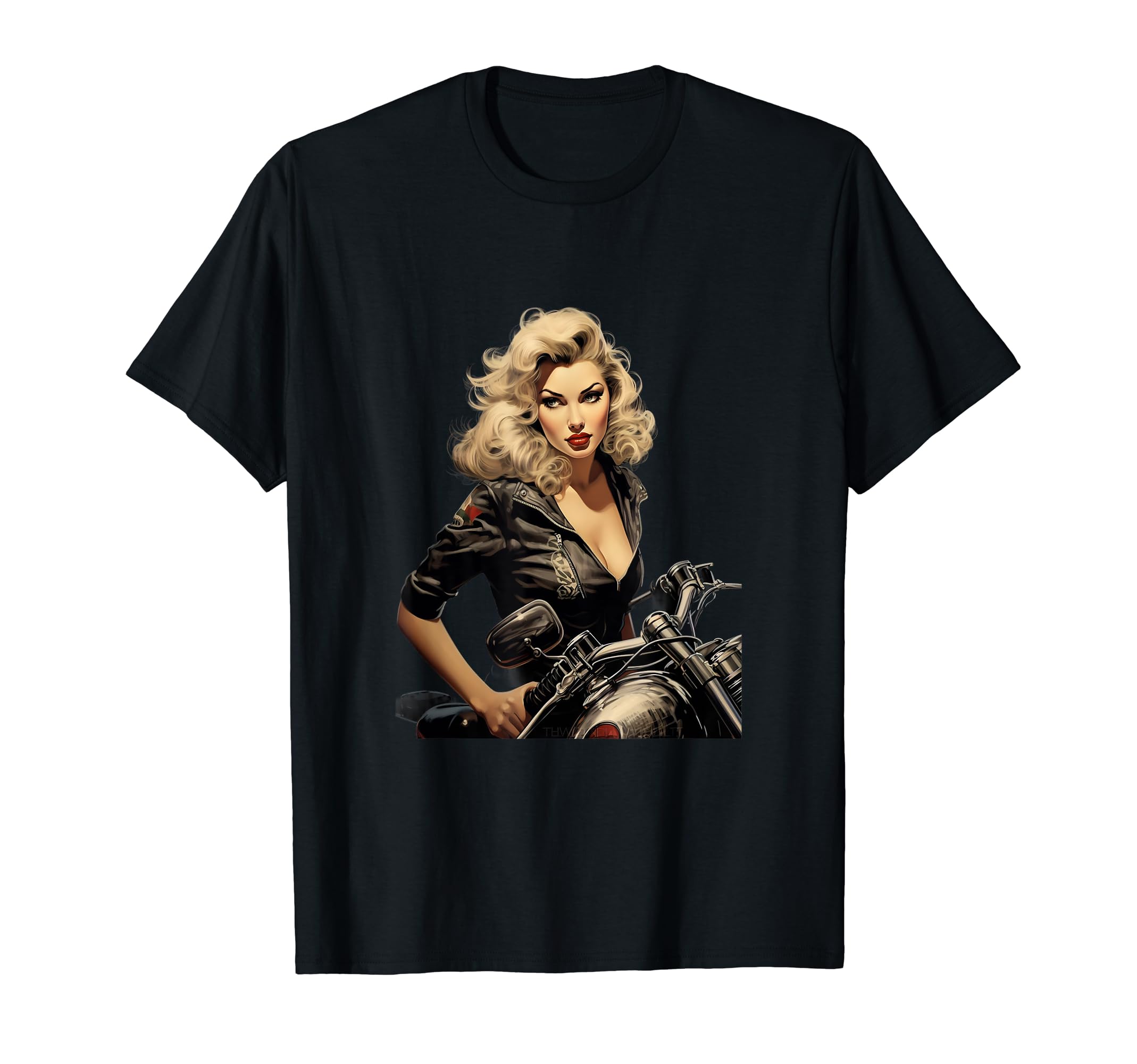 Pinup Biker Motorcycle Rider T-Shirt - Trendy Graphic Men Women - T-Shirt, Sweatshirt, Hoodie