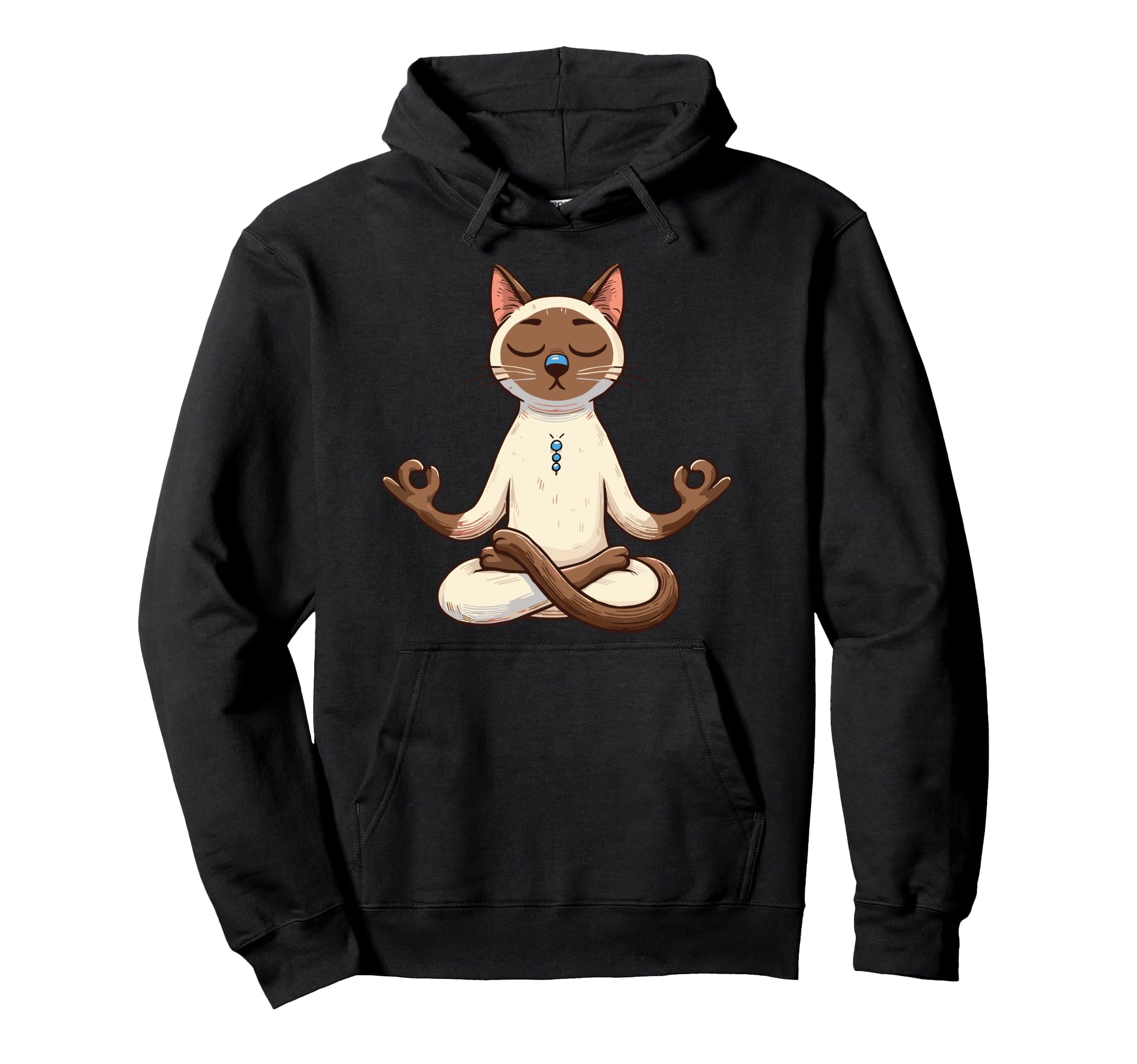 Meditation Siamese Yoga Pose Relaxing Hoodie - Custom Art Print for Adults - T-Shirt, Sweatshirt, Hoodie