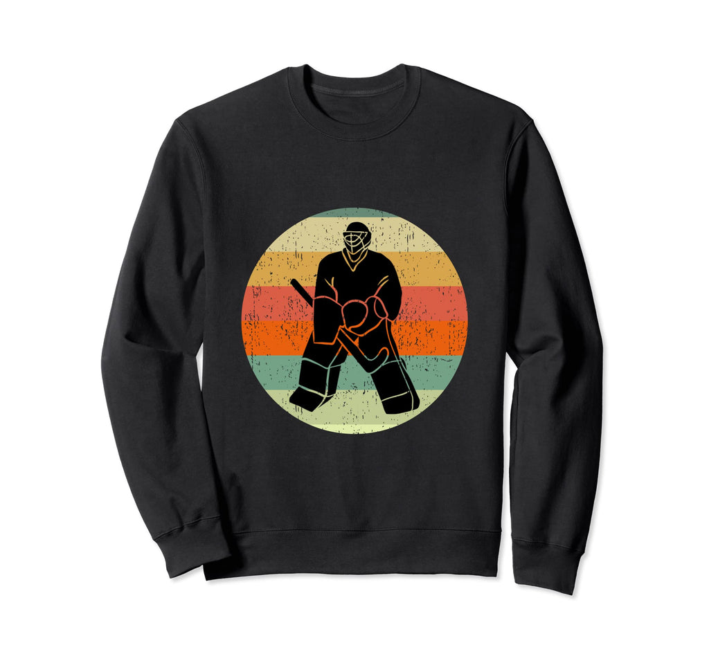 Hockey Goalie Sunset Distressed Grunge Sweatshirt - Unique Graphic Unisex - T-Shirt, Sweatshirt, Hoodie